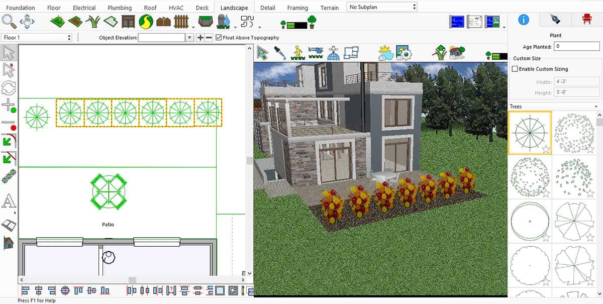 Applying Visual Array feature to flower bed