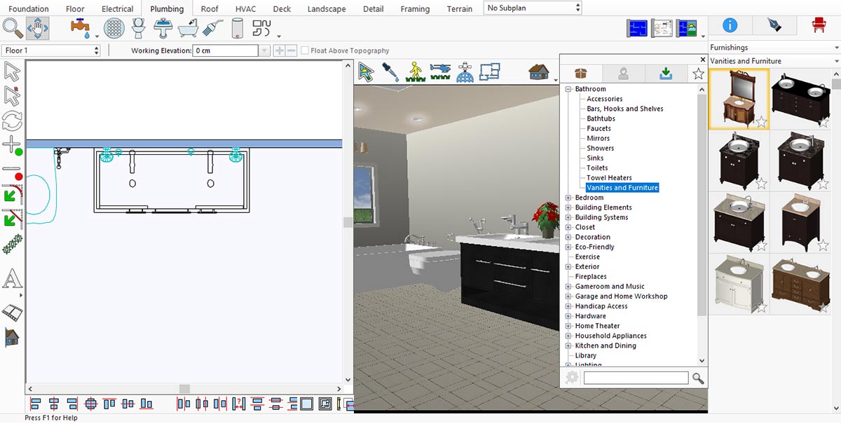 Bathroom vanity and cabinet design options