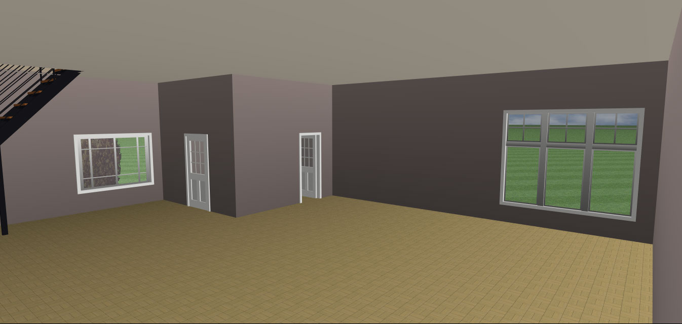 Empty basic living room before redesign