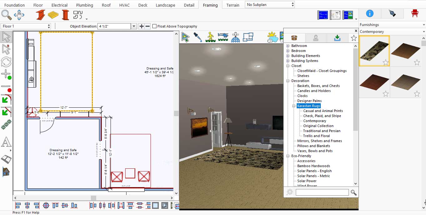 Karastan Rung carpet selection from default décor library