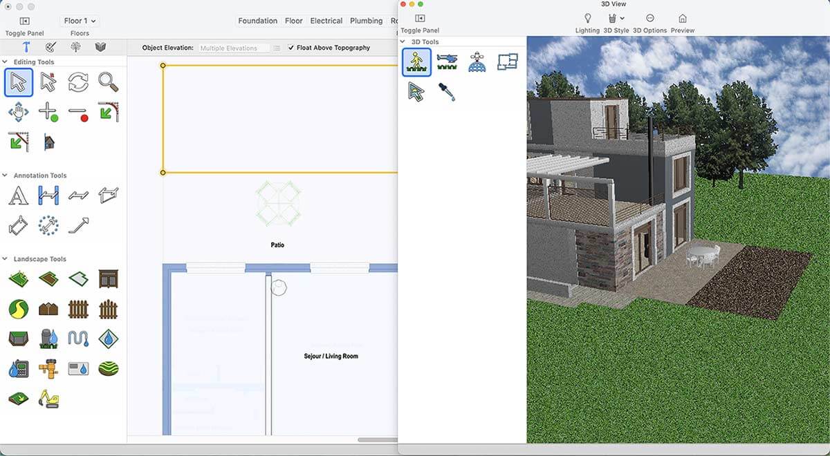 Ground Fill Region tool inside workspace