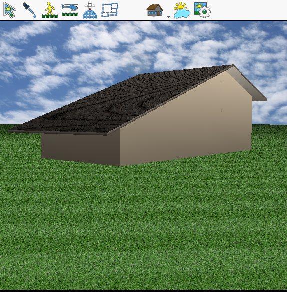 The walls now meet the underside of the roof