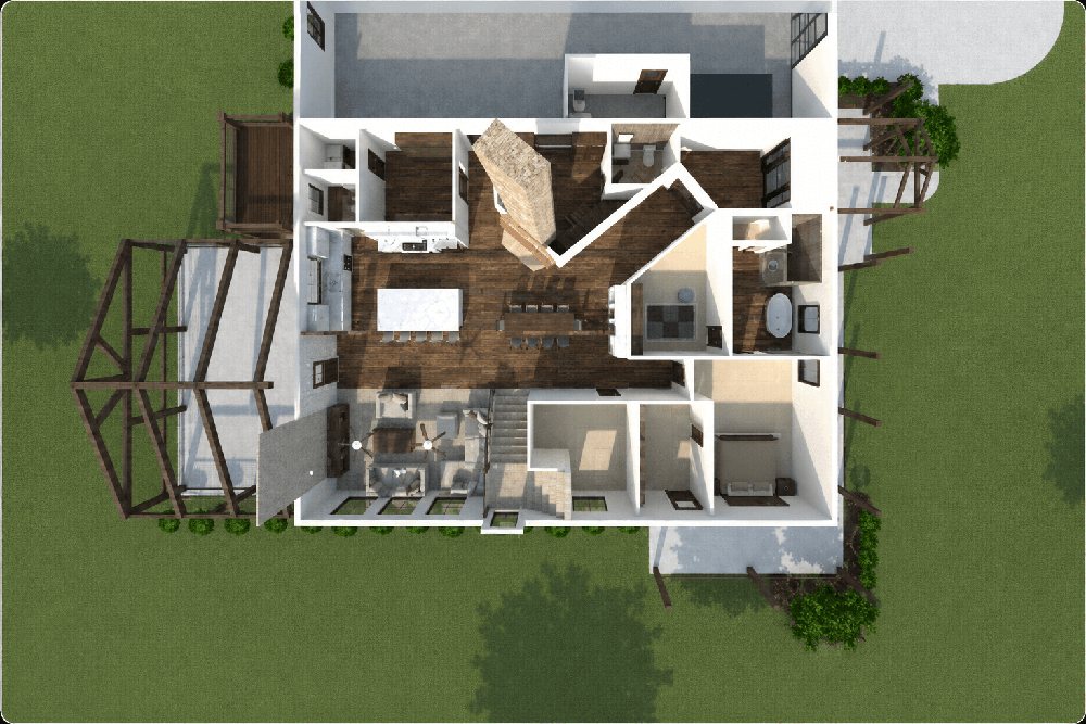 Enhanced aerial view — Before